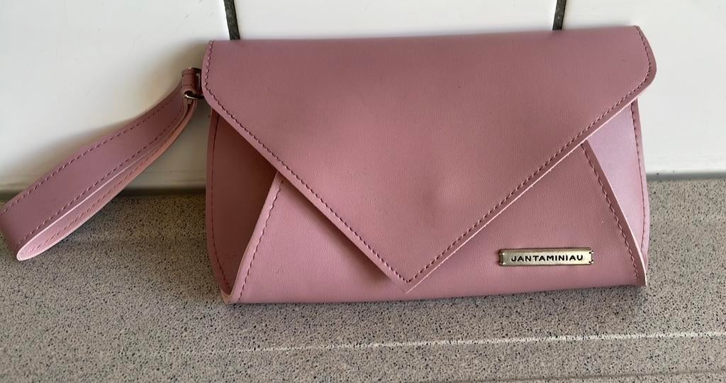 Jan Taminiau tasje toilettas roze lila, Sieraden, Tassen en Uiterlijk, Toilettassen, Ophalen of Verzenden, Zo goed als nieuw, Roze