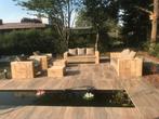 Tuinmeubelen steigerhout loungeset Loungebank 10% korting, Ophalen of Verzenden, Nieuw, Steigerhout, Hocker