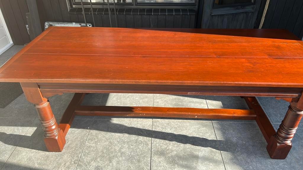 Kasteeltafel, kersenhout, Huis en Inrichting, Tafels | Eettafels, Ophalen, 100 tot 150 cm, 200 cm of meer, Zo goed als nieuw