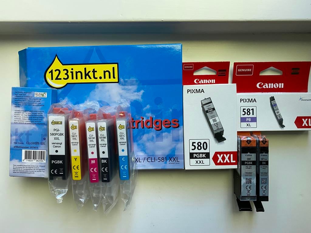 Div cartridges 580 - 581 voor Canon Pixma printer, Ophalen of Verzenden, Nieuw, Toner, Canon