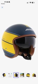Axxis Hornet Vita leren scooter helm M57-58, Overige merken, M, Jethelm, Ophalen of Verzenden