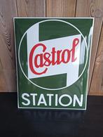 Emaille bord van Castrol, Ophalen, Zo goed als nieuw, Reclamebord