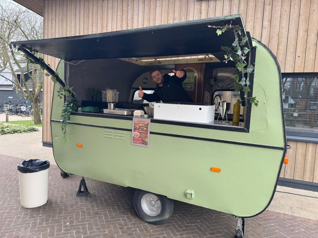 Poffertjeskraam / Foodtruck op locatie | incl. personeel, Ophalen, Zo goed als nieuw, Overige