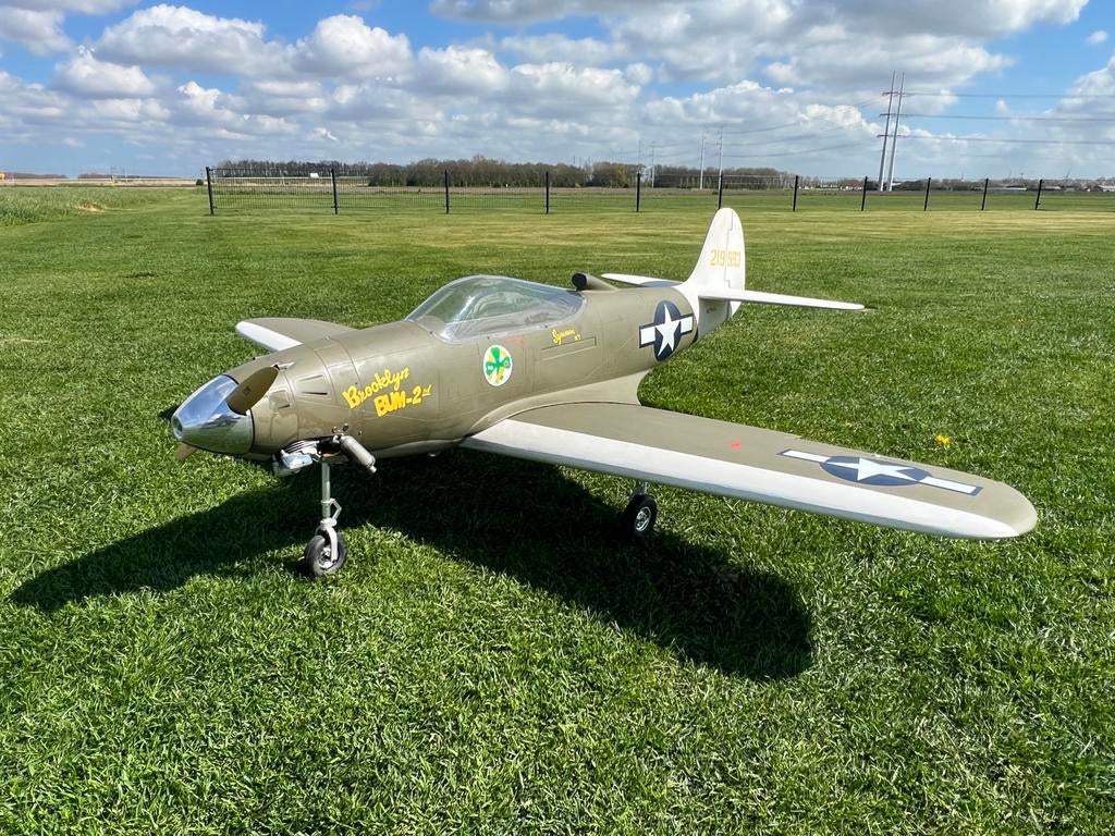 ESM P-39 Airacobra 2,04m, Ophalen, Zo goed als nieuw, Benzine, RTF (Ready to Fly)