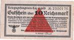 Duitsland – 10 Reichsmark 1939, Ophalen of Verzenden, Duitsland, Los biljet