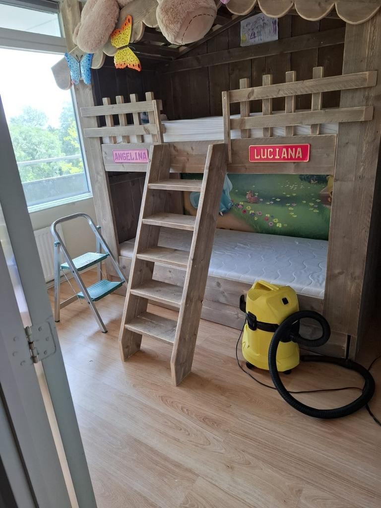 Stijgerhouten stapelbed, Kinderen en Baby's, Kinderkamer | Stapelbedden en Hoogslapers, Ophalen of Verzenden, Stapelbed