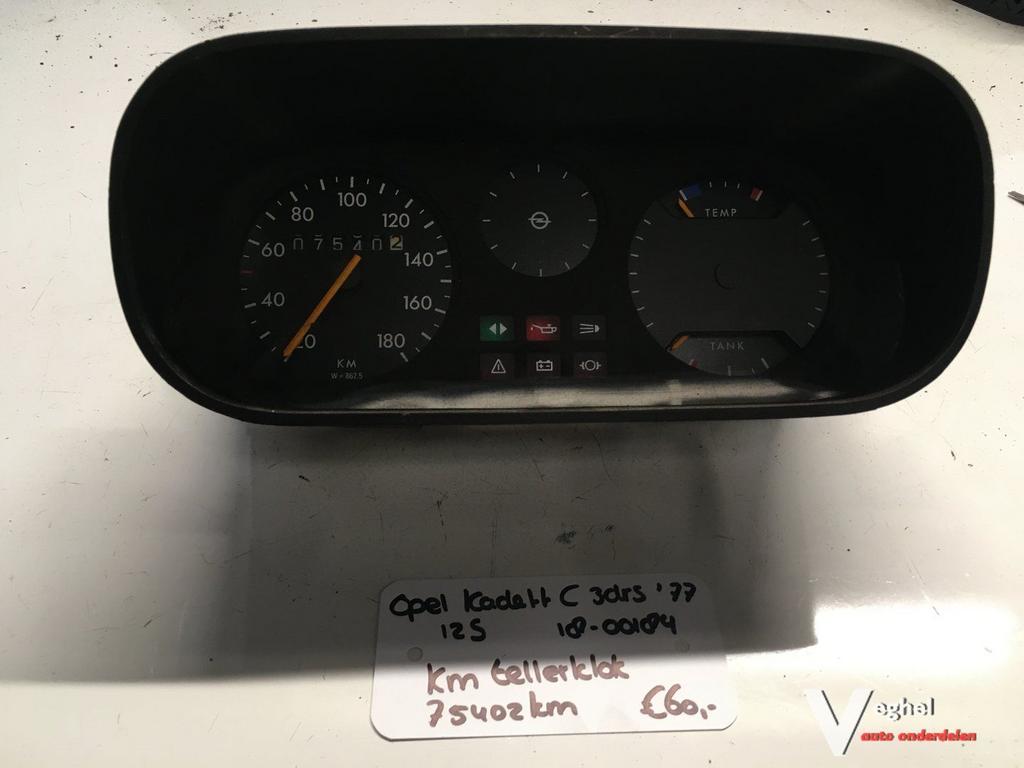 Opel Kadett C 1977 1.2 S   1800184             Km Tellerklok, Gebruikt, -, -, Ophalen of Verzenden