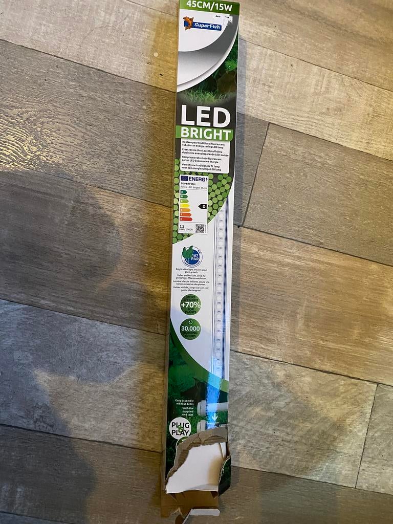 Superfish Bright Led 45cm/15w, aquarium verlichting, Dieren en Toebehoren, Ophalen, Zo goed als nieuw