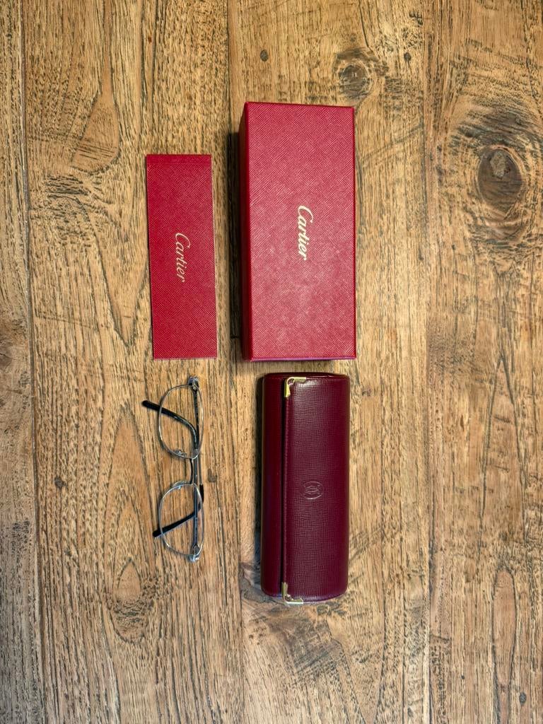 Cartier bril origineel – zilver metalen montuur, Sieraden, Tassen en Uiterlijk, Zonnebrillen en Brillen | Heren, Overige kleuren