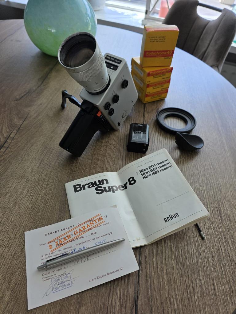 Braun Nizo 801 macro 8mm, Ophalen, 8mm, Camera