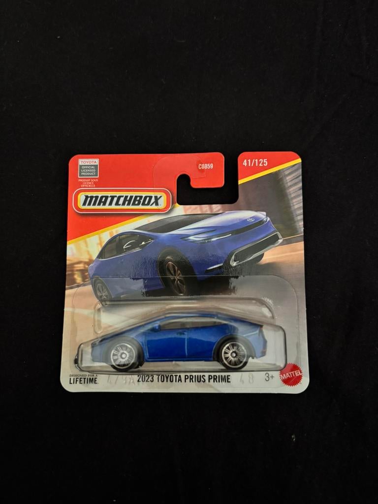 Toyota prius prime blauw matchbox, Ophalen of Verzenden, Nieuw, Auto