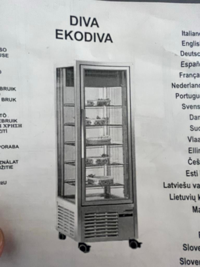 Diva Ekodiva Koelvitrine - Gebruikt, Zakelijke goederen, Horeca | Keukenapparatuur, Ophalen of Verzenden, Gebruikt, Koelen en Vriezen