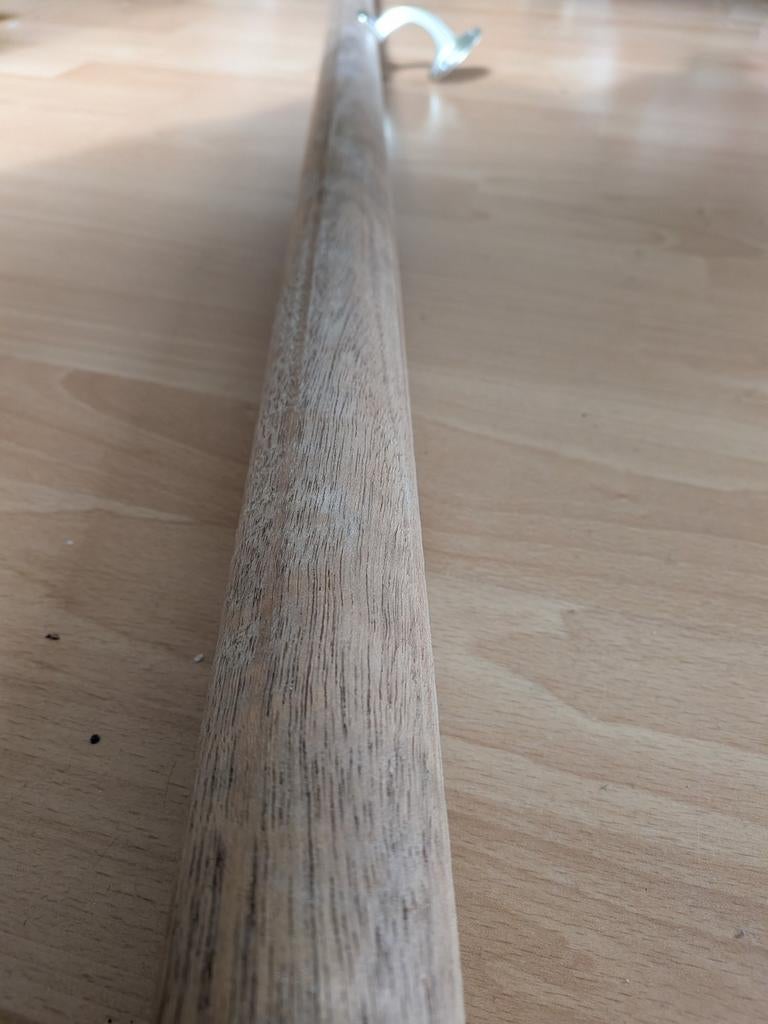 Trapleuning 224cm - Natuurlijk Hout met 3 Bevestigingspunten, Ophalen