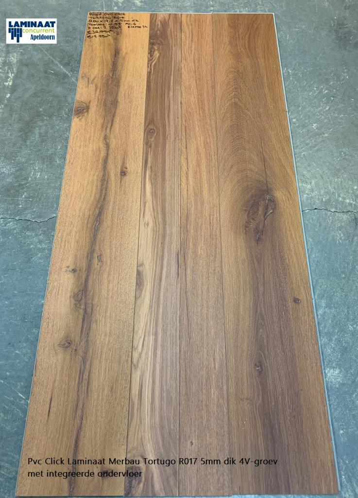 35m2 Pvc Merbau integreerde ondervloer = €525 UITVERKOCHT, Ophalen, Pvc click merbau kleur, Nieuw, 25 tot 50 m²