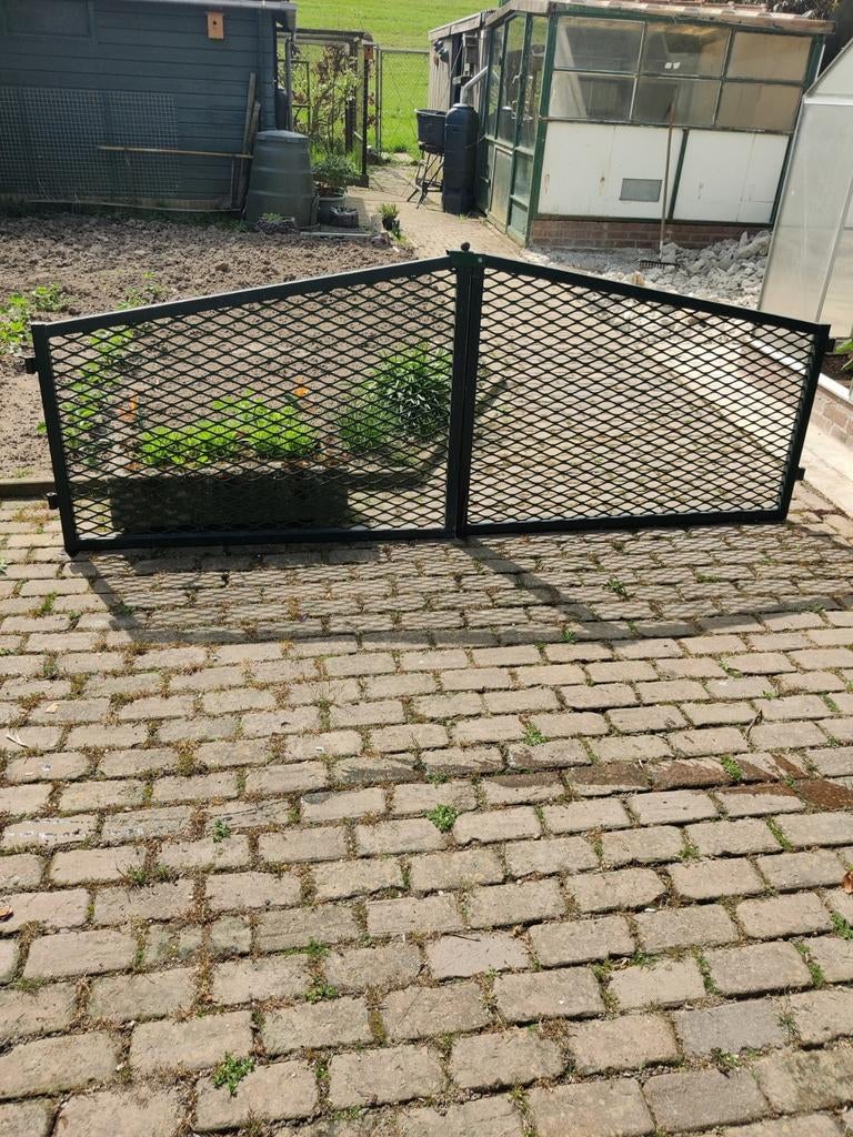 Poort 40/40 ijzer, Ophalen, Met poort, Gebruikt, Tuinhek
