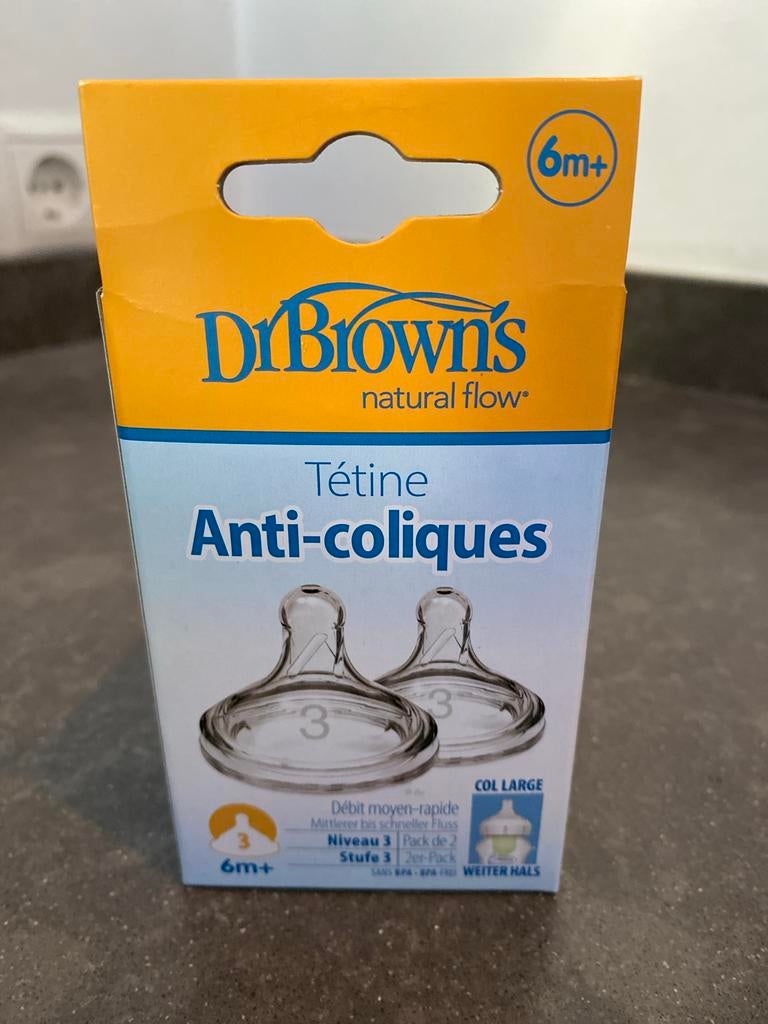 Dr. Brown's Anti-koliek spenen 6m+ Niveau 3 (2 stuks), Ophalen, Nieuw