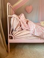 IKEA MINNEN meegroeibed roze in PERFECTE staat, Ophalen, Gebruikt, 70 tot 85 cm, Lattenbodem