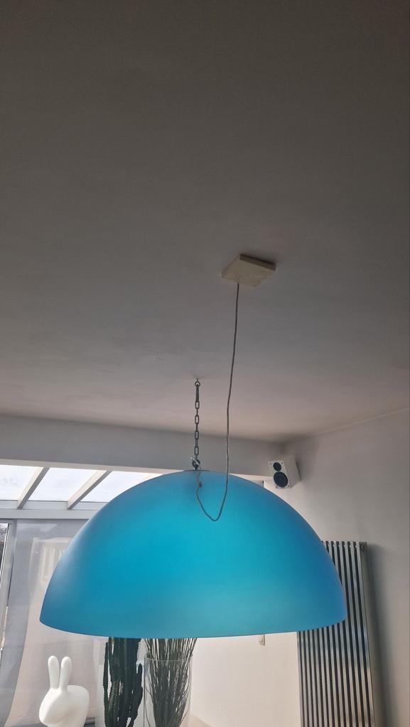 Grote design lamp kunststof blauw 120 doorsnede, Ophalen, 75 cm of meer