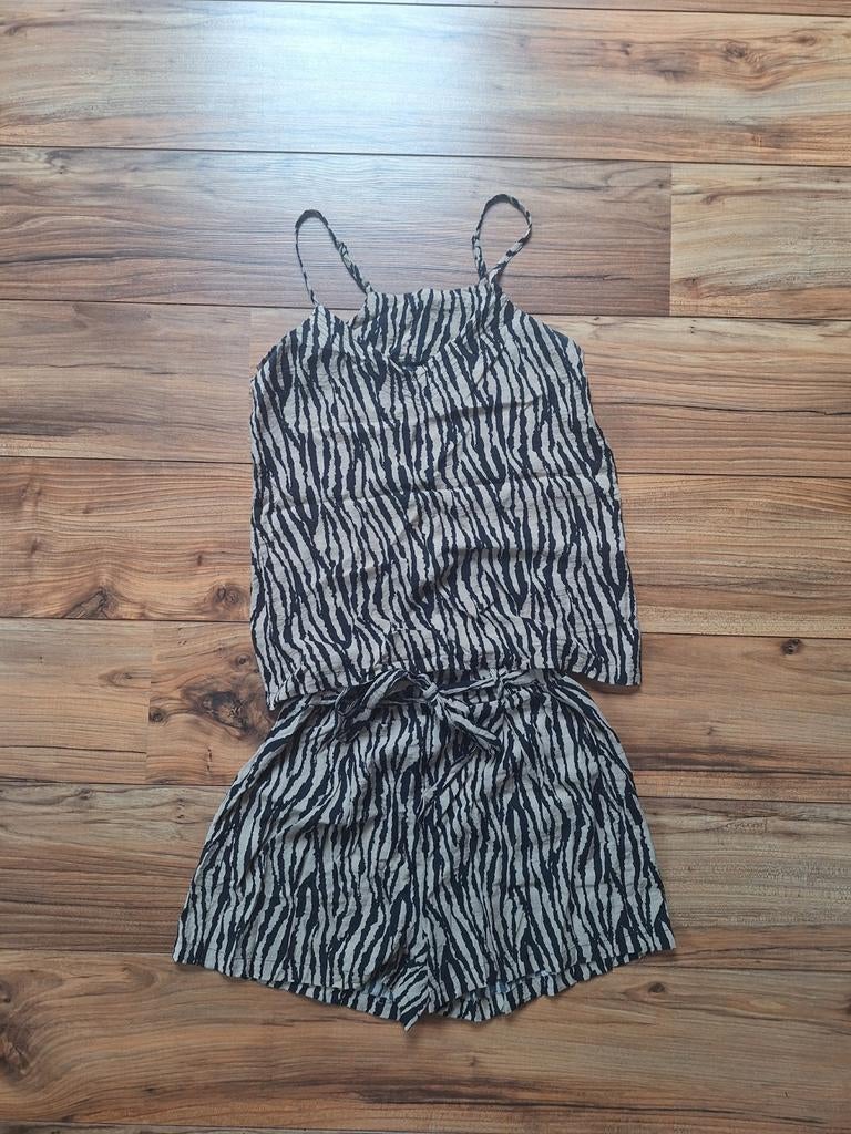 Zomersetje zebraprint beige maat s Shoeby, Kleding | Dames, Jumpsuits, Ophalen of Verzenden