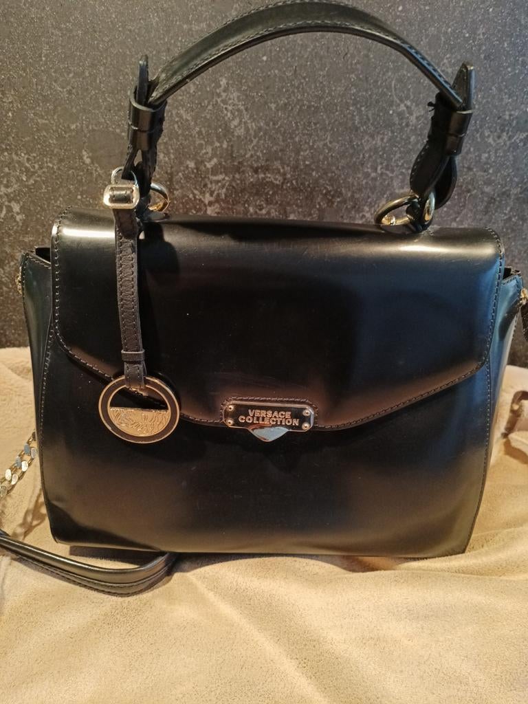 Prachtige Gianni Versace handtas, Ophalen of Verzenden, Zo goed als nieuw, Zwart, Handtas