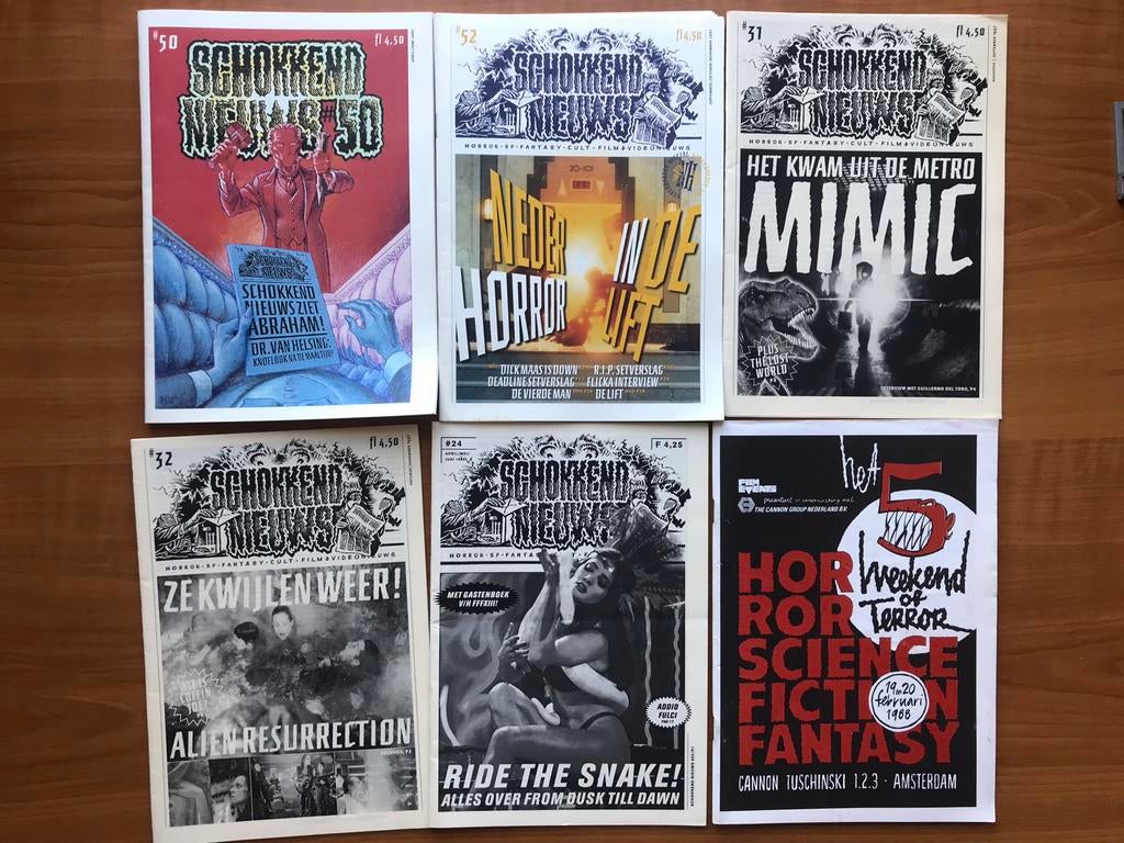 5x Schokkend Nieuws & Weekend of terror, Boeken, Tijdschriften en Kranten, Ophalen of Verzenden, Gelezen, Muziek, Film of Tv