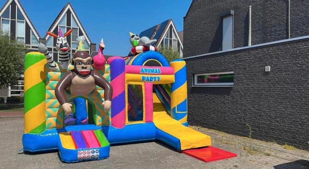 Springkussen “Animal Party” te huur, Ophalen of Verzenden, Overige