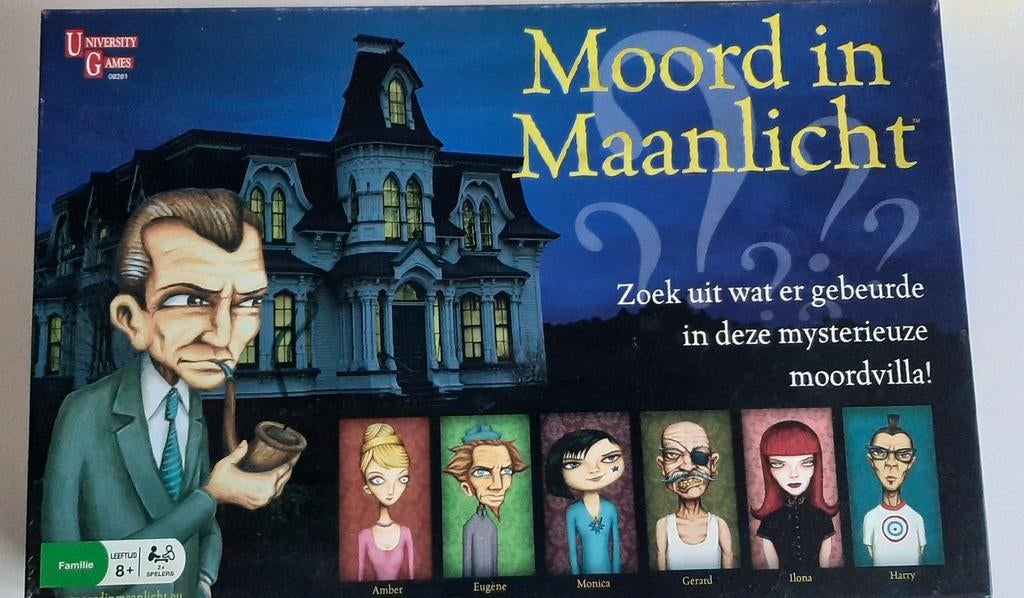 Moord in het maanlicht vanaf 8 jaar, Hobby en Vrije tijd, Gezelschapsspellen | Bordspellen, Ophalen, Zo goed als nieuw, University Games