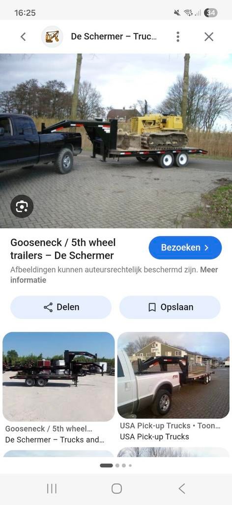 Gezocht opknapper gooseneck fiftwheel trailer, Auto diversen, Aanhangers en Bagagewagens, Ophalen of Verzenden