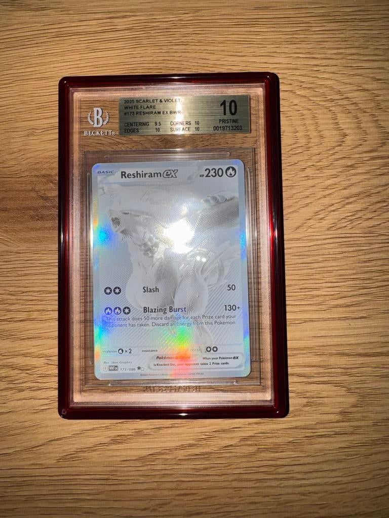 Reshiram EX 173 BGS 10 Pristine Pokémon Kaart, Hobby en Vrije tijd, Verzamelkaartspellen | Pokémon, Ophalen, Zo goed als nieuw