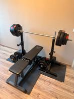 Complete Fitness Set: Bank, Rek, Dumbbells, Stangen, 100kg+, Ophalen, Gebruikt, Armen, Halterset