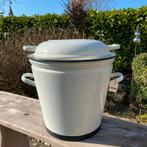 Grote emaille wasemmer Brocante emmer met teil / plantenbak, Ophalen of Verzenden