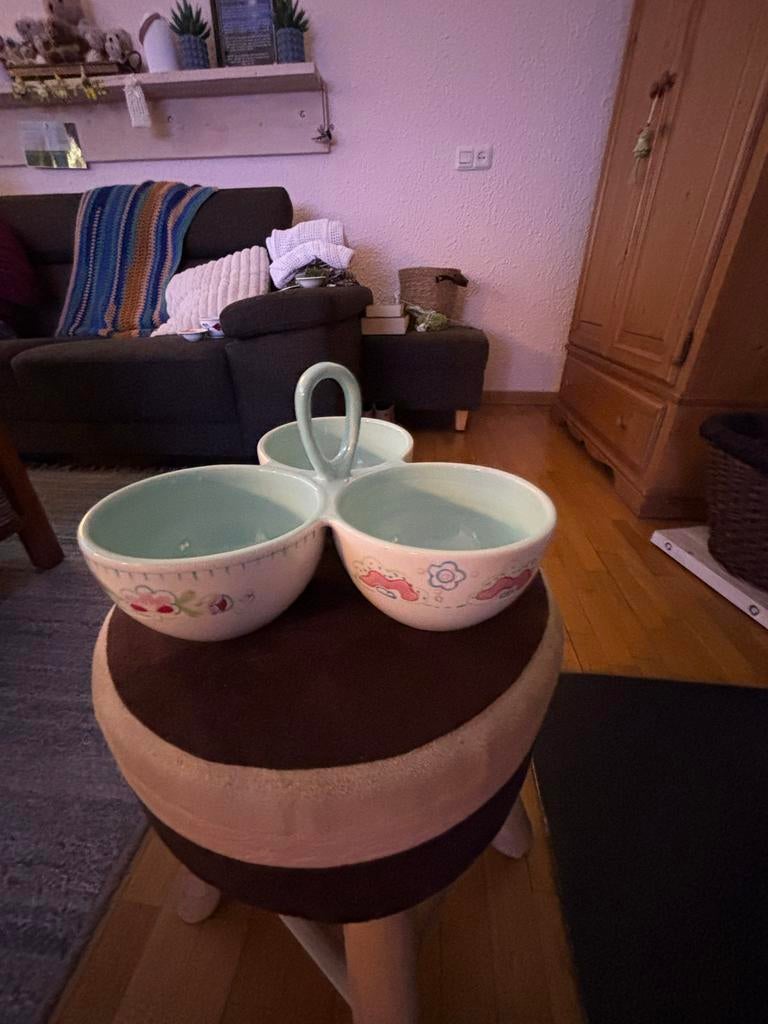 Jet ter Steege Serveerschaaltjes - 3-vaks schaal, Ophalen of Verzenden, Gebruikt