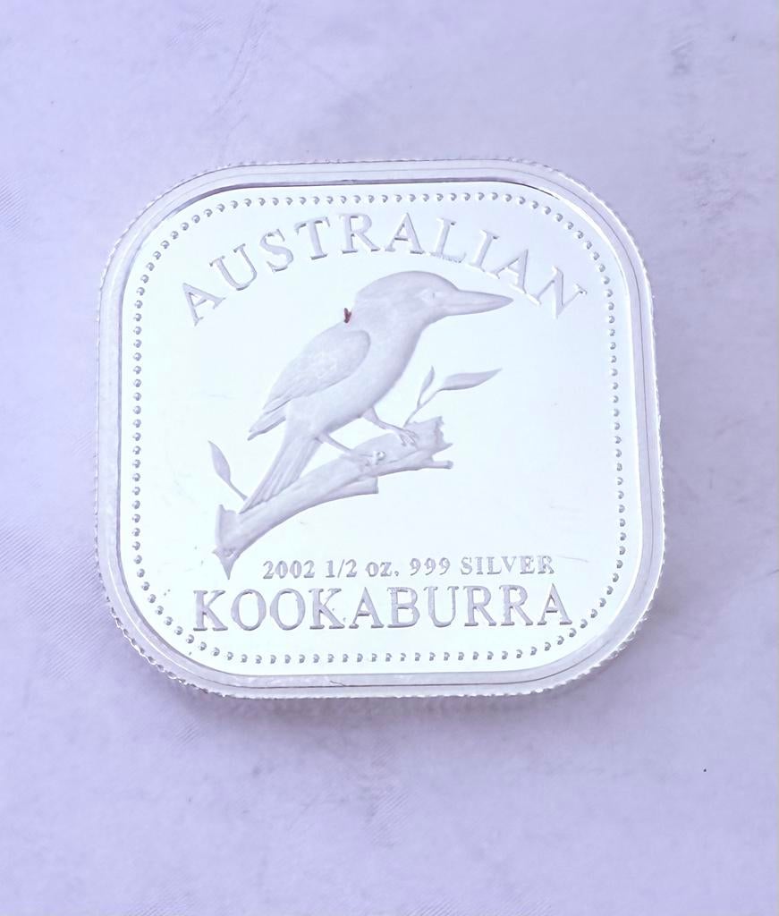 1/2 ounce zilver 2002 Australian - Kookaburra 999, Ophalen of Verzenden, Zilver