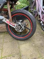 Aprilia RS125 achterwiel met band en tandwiel, Ophalen, Gebruikt