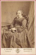 Kabinet Foto - A. Greiner - Nieuwendijk -A'dam - Zeer Oud, Gebruikt, Verzenden, Foto, Klederdracht