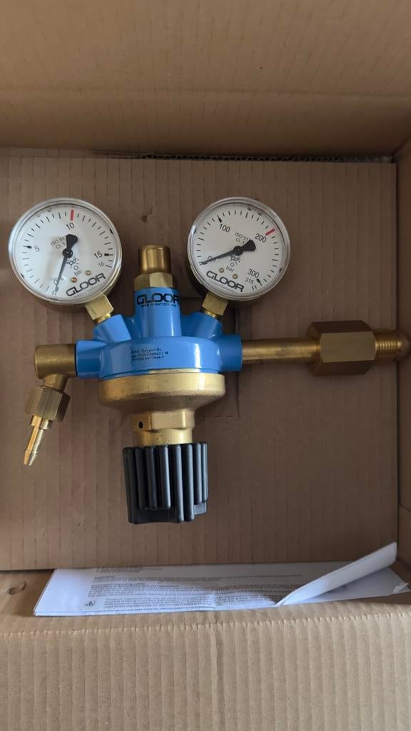 Gloor reduceerventiel zuurstof GL51, Doe-het-zelf en Verbouw, Ophalen of Verzenden, Nieuw