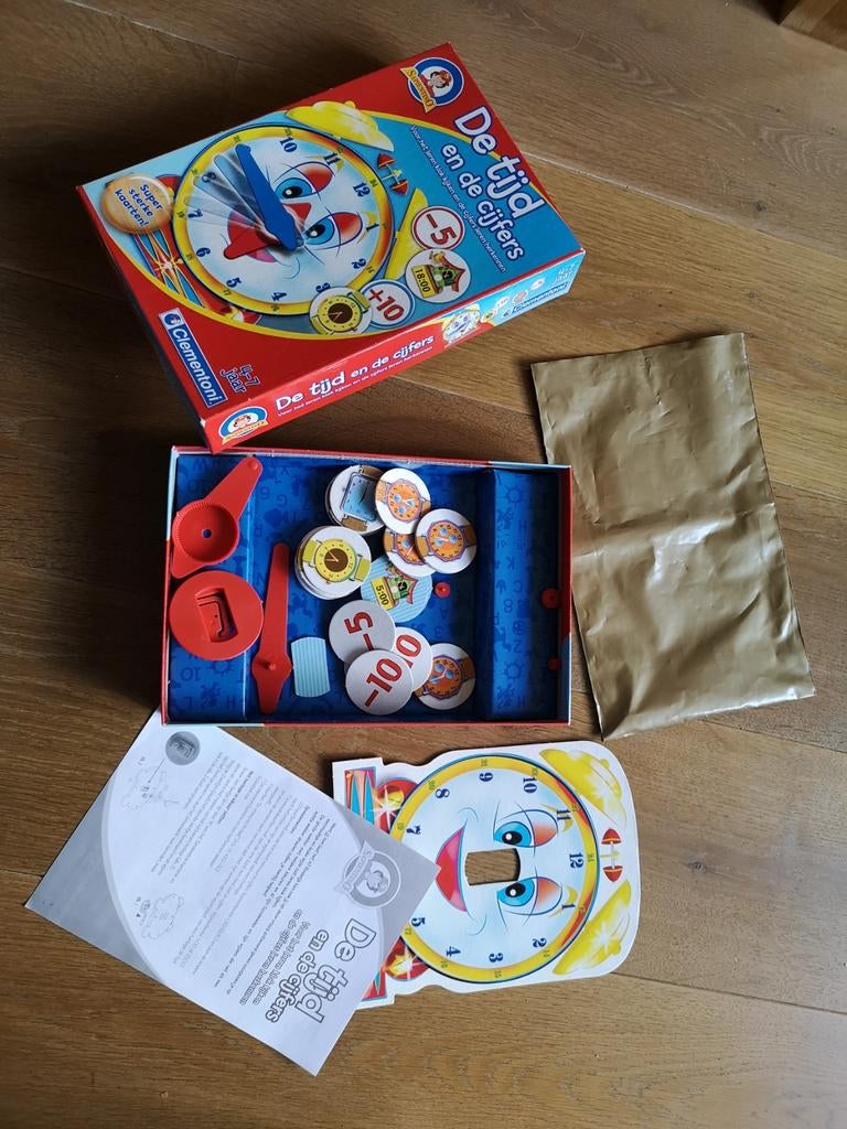 Clementoni De Tijd en de Cijfers spel 4-7 jaar, Ophalen of Verzenden, Zo goed als nieuw, Rekenen