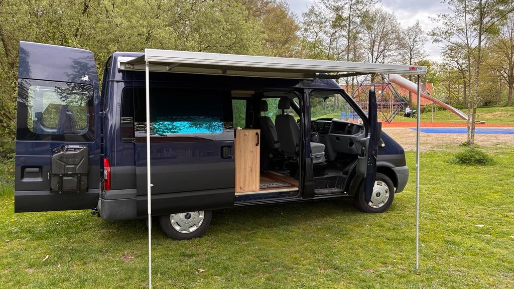Ford Transit 2.2 TDCI 2007 - Compacte Buscamper, Chemisch toilet, Buscamper of Camperbus, Tot en met 2, Diesel