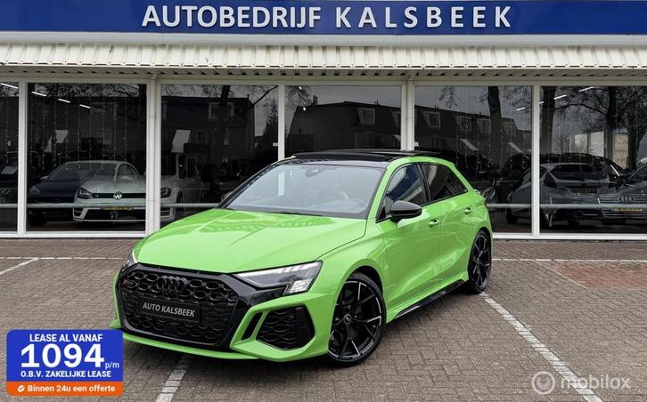 Audi RS 3 2.5 TFSI RS 3 quattro|Hulk|Keramisch|Pano|35DKM|, Auto's, Audi, Bedrijf, Te koop, RS3, 4x4, ABS, Airbags, Airconditioning