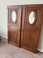 Antieke kastdeuren met spiegel, 138x55cm, Antiek en Kunst, Antiek | Meubels | Kasten, Ophalen
