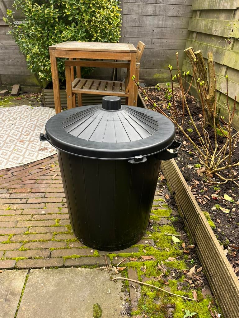 Opbergton plastic zwart, Ophalen, Nieuw