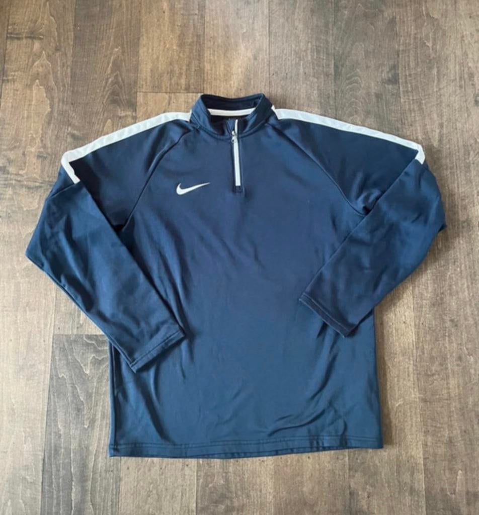 Donkerblauwe Nike trui maat kinder XL (158-170cm), Ophalen of Verzenden, Zo goed als nieuw, Overige maten, Blauw