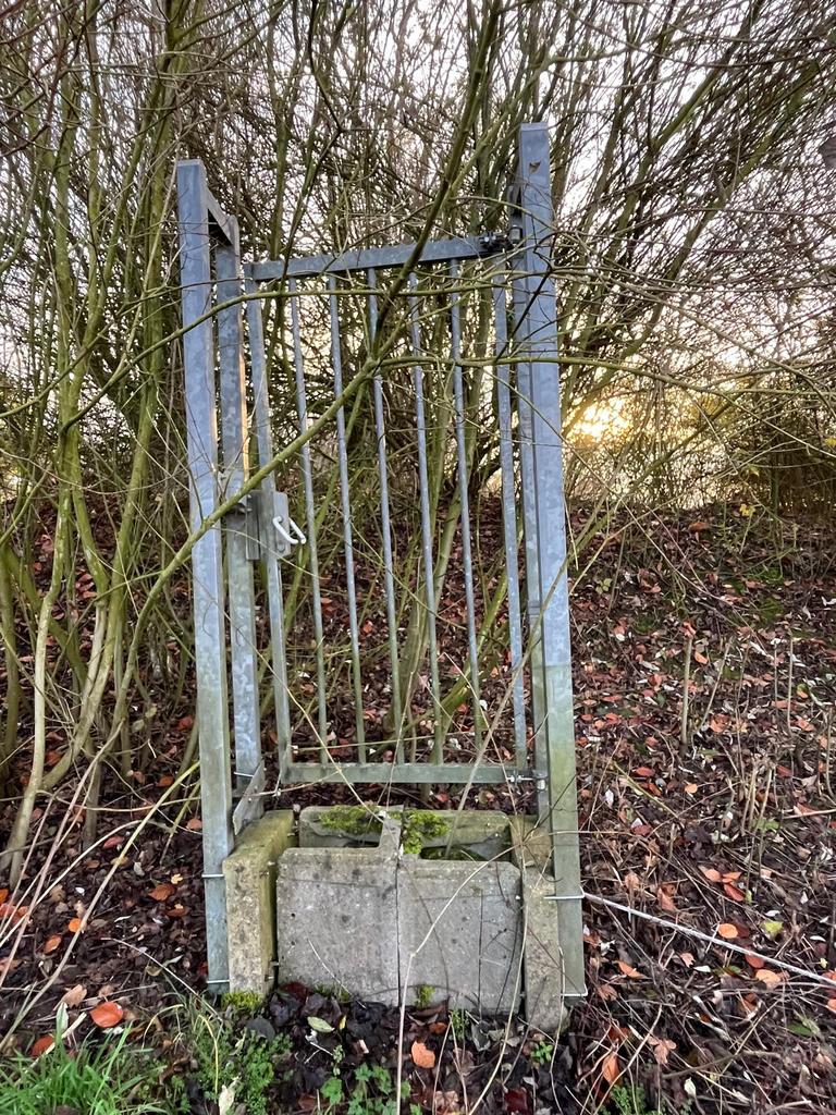 Heras loopdeur poort, Tuin en Terras, Ophalen, Met poort, Gebruikt, Spijlenhekwerk