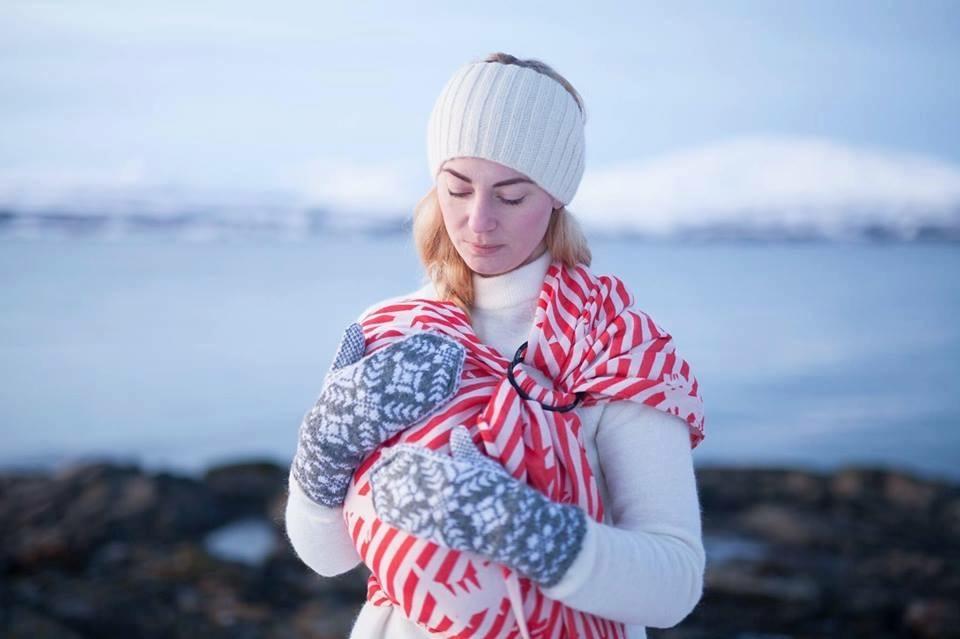 Kokoro Ringsling 'Candy Stripe Koneko' - 100% Katoen, Overige merken, Zij, Draagdoek, Ophalen of Verzenden