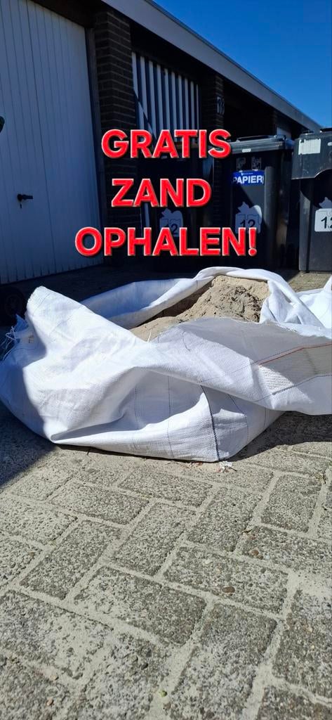 GRATIS Geel Zand Ophalen - Circa 1/4 kuub, Tuin en Terras, Zand, Ophalen