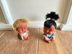 2 vintage rubber Moody poppetjes., Ophalen, Zo goed als nieuw, Pop