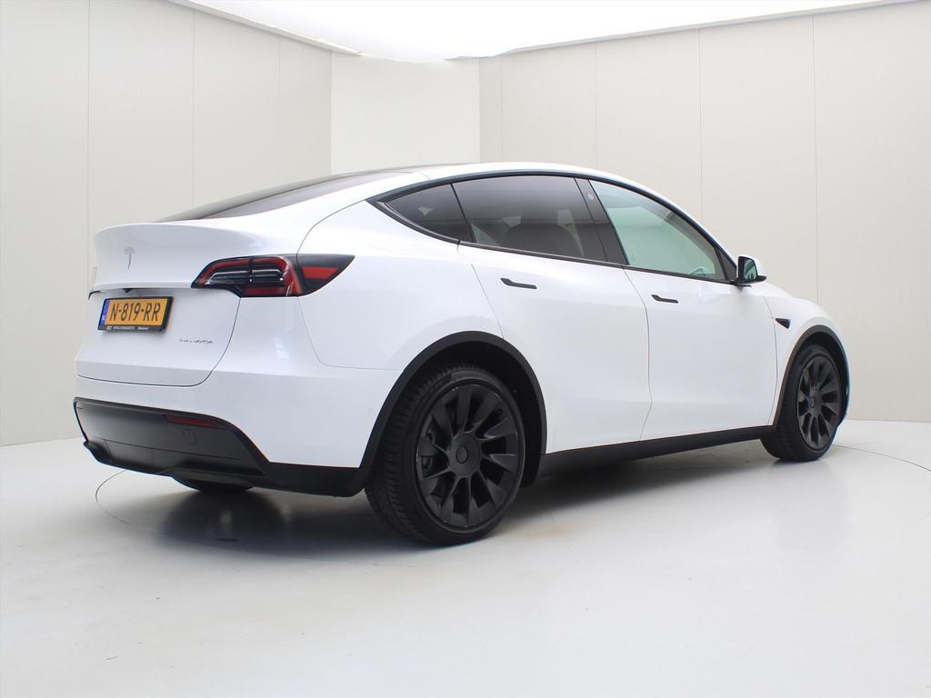 Tesla Model Y Long Range AWD 351pk [ WIT LEDER+AUTOPILOT+20, Auto's, Tesla, Automaat, Gebruikt, Wit, Origineel Nederlands