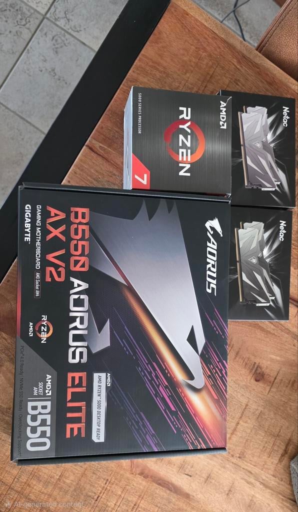 Gaming Kit: Ryzen 7 5800X | 32GB RAM | B550 Elite Wi-fi, Ophalen of Verzenden, Zo goed als nieuw