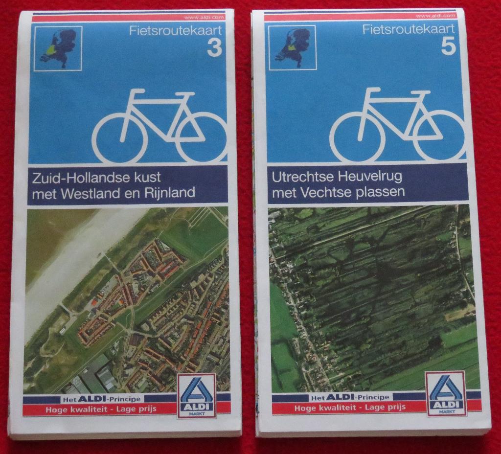 2 fietsroutekaarten, Ophalen, 2000 tot heden, Nieuw, Landkaart