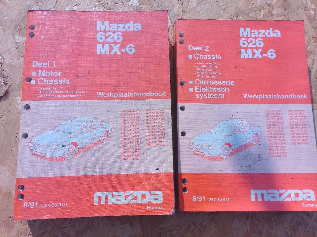 Set Dikke Mazda 626 MX-6 1991-97 dealer werkplaatshandboeken, Ophalen of Verzenden